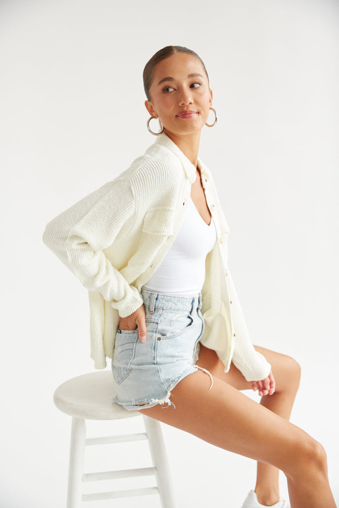 Sivan Ribbed Shacket