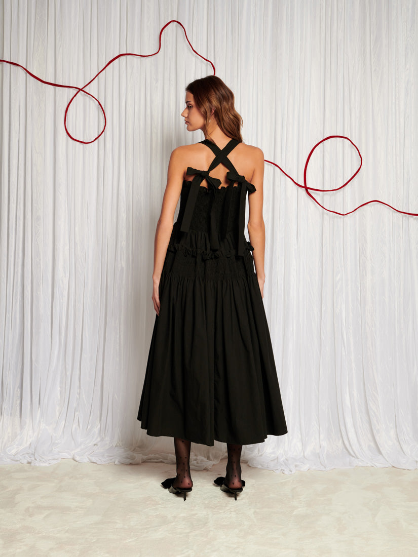 Heartstrings Cross Straps Midi Dress