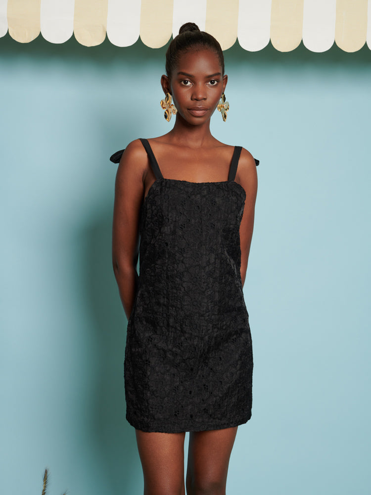 Peach Flower Mini Dress