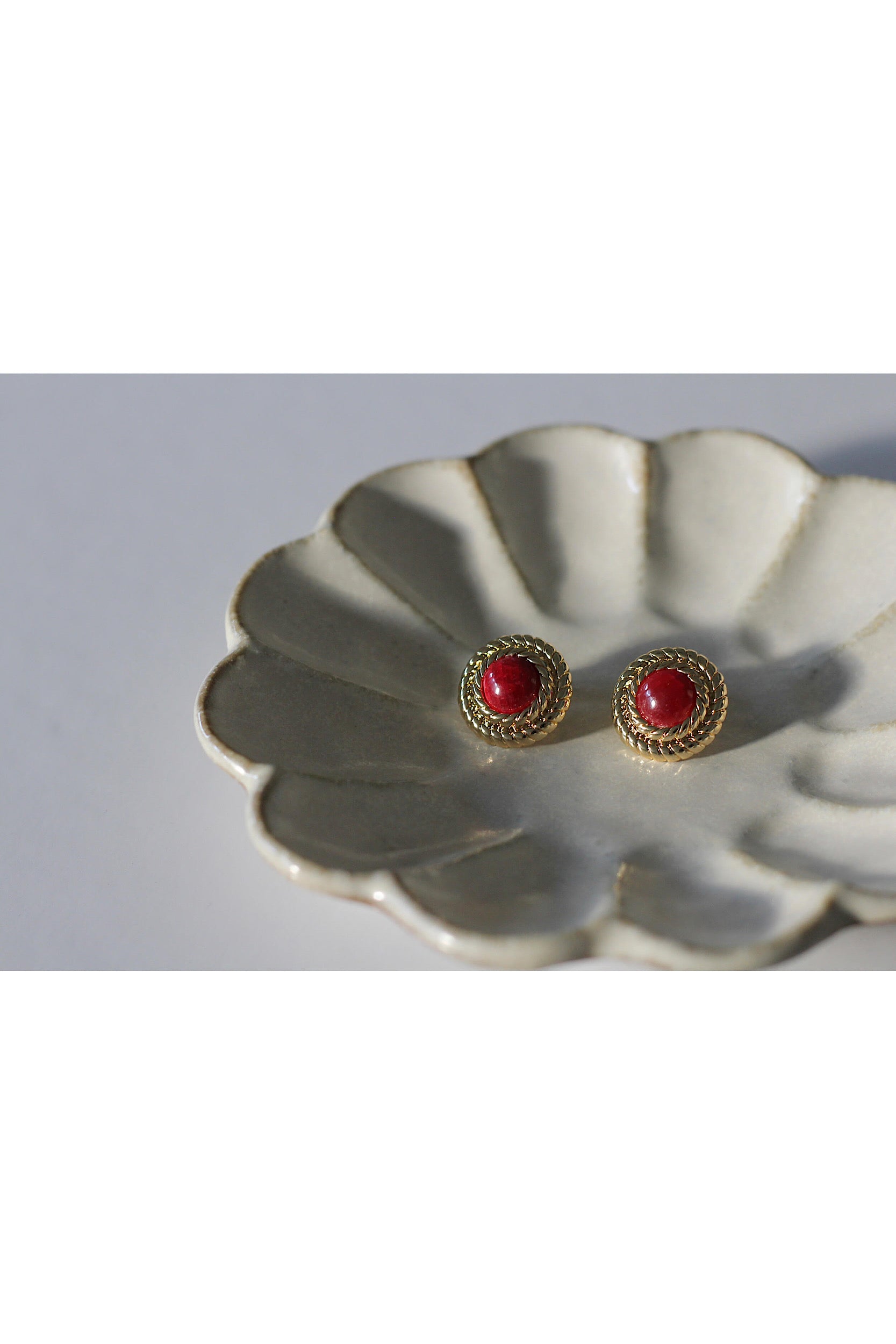 July Birthstone Earrings - Pink Ruby