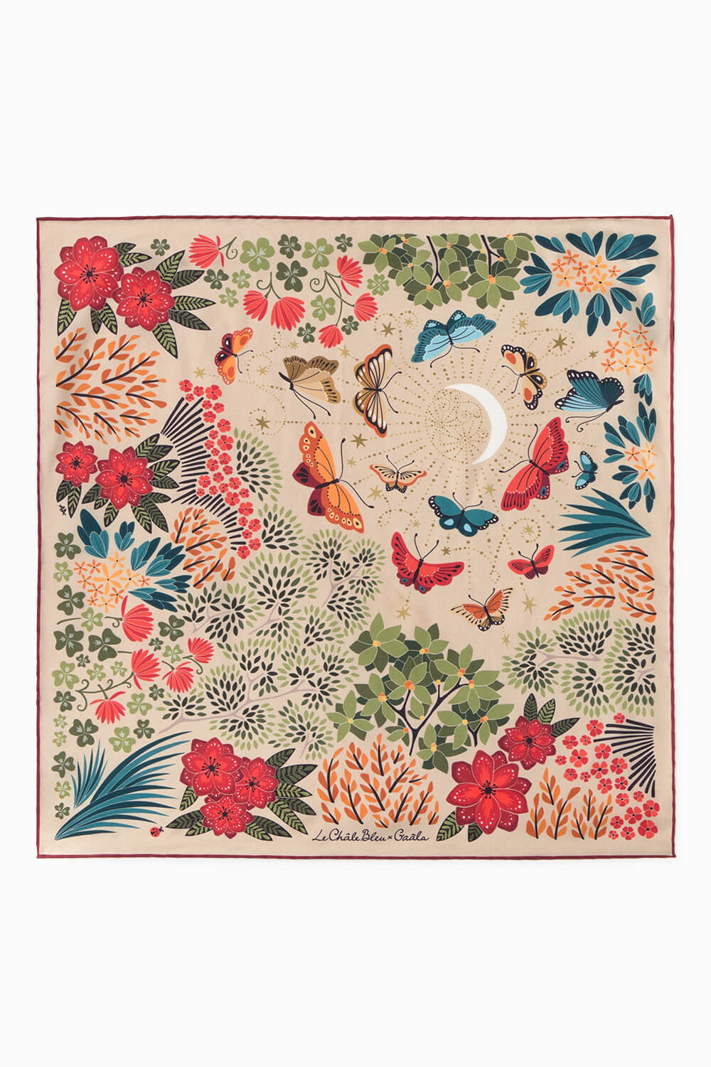 The Moon Butterfly Silk Bandana Scarf