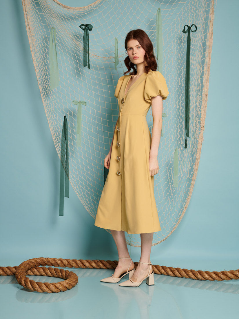 Sandy Swirl Midi Dress