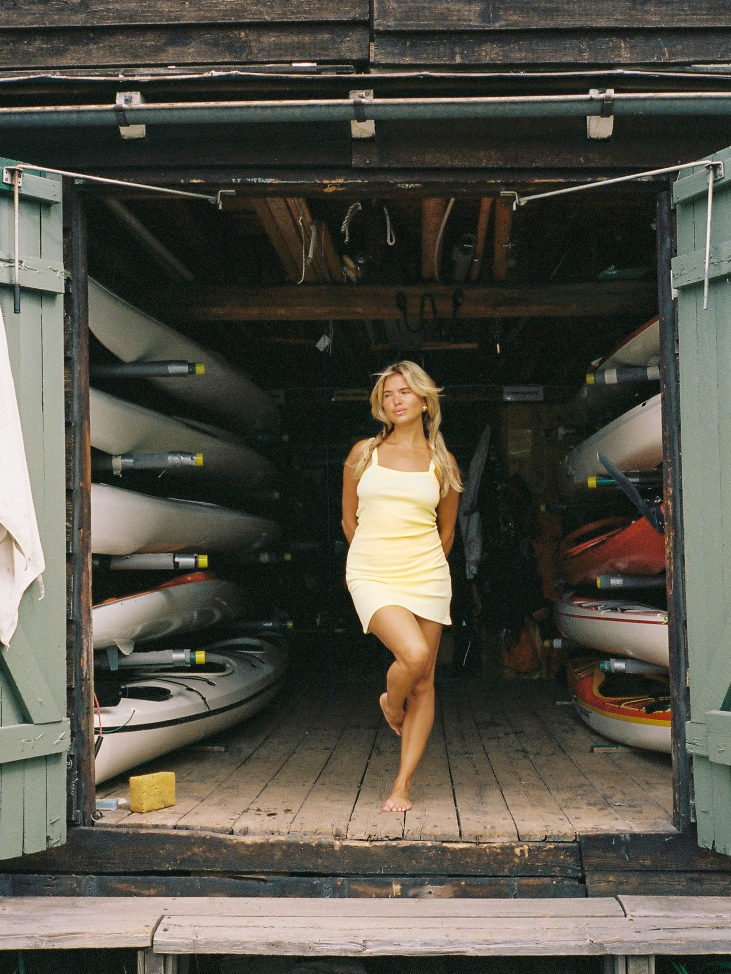 Daily Tank Dress Ribbed Baby Yellow