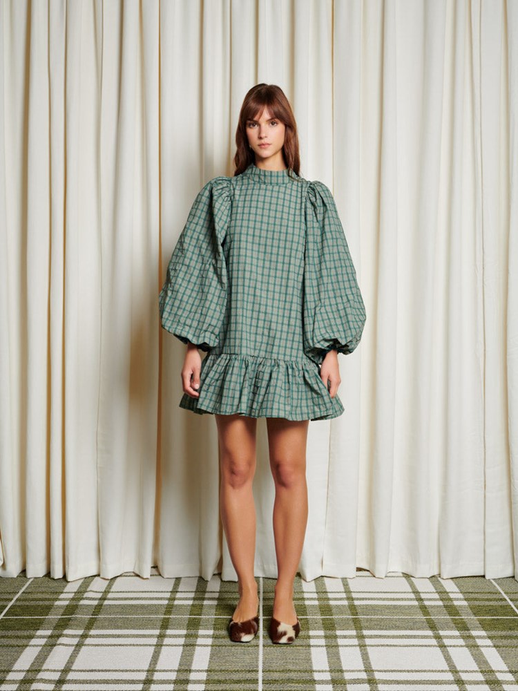 Adaira Check Mini Dress