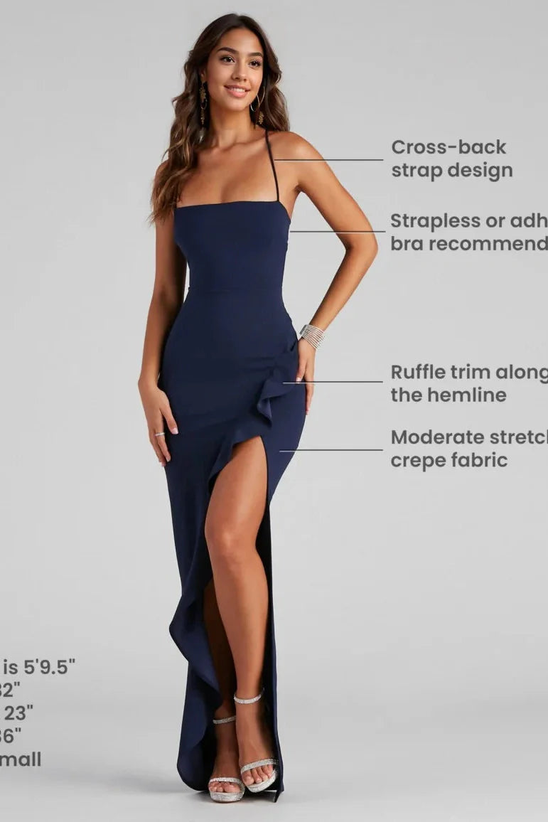 Sleeveless High Slit Formal Dress