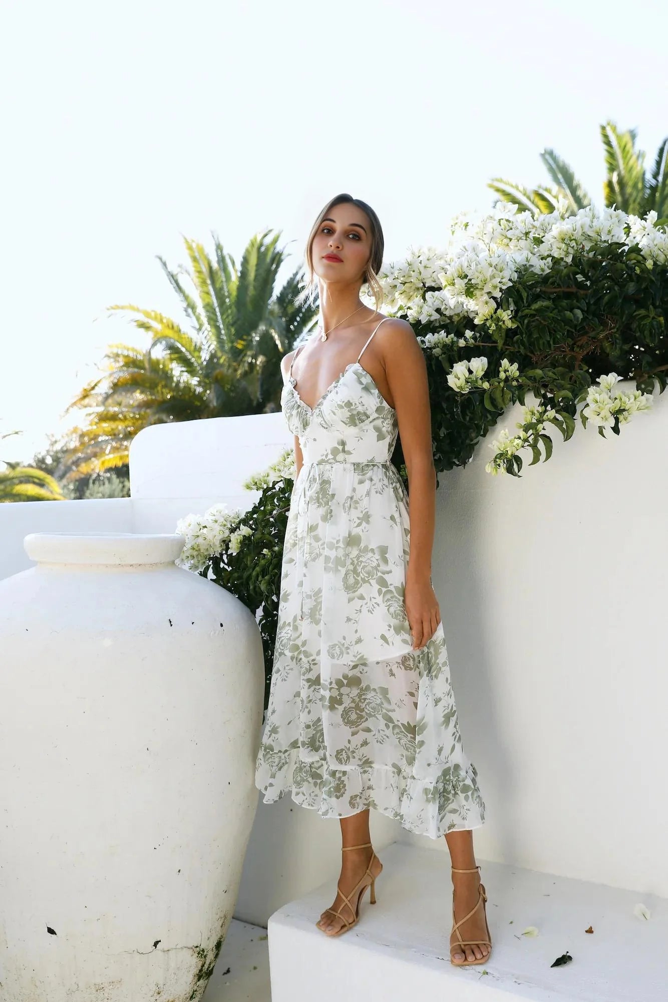 Lets Have Fun Midi Dress Green