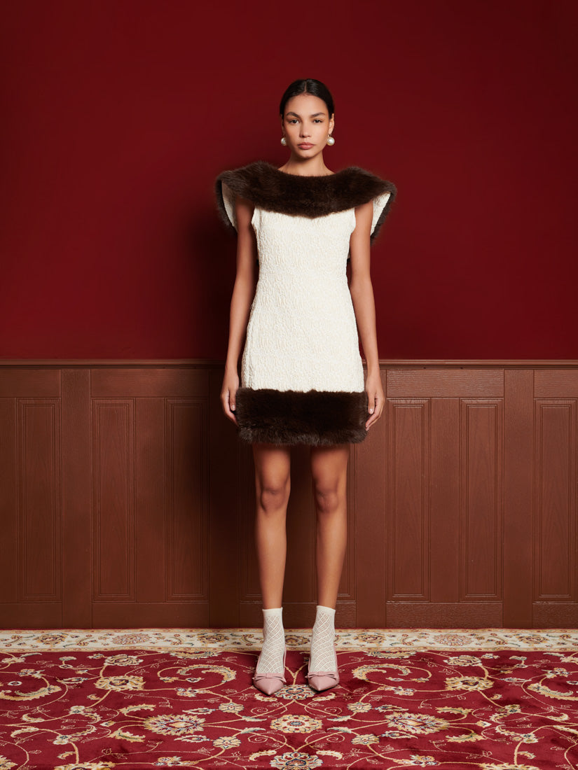 Sculpture Jacquard Mini Dress