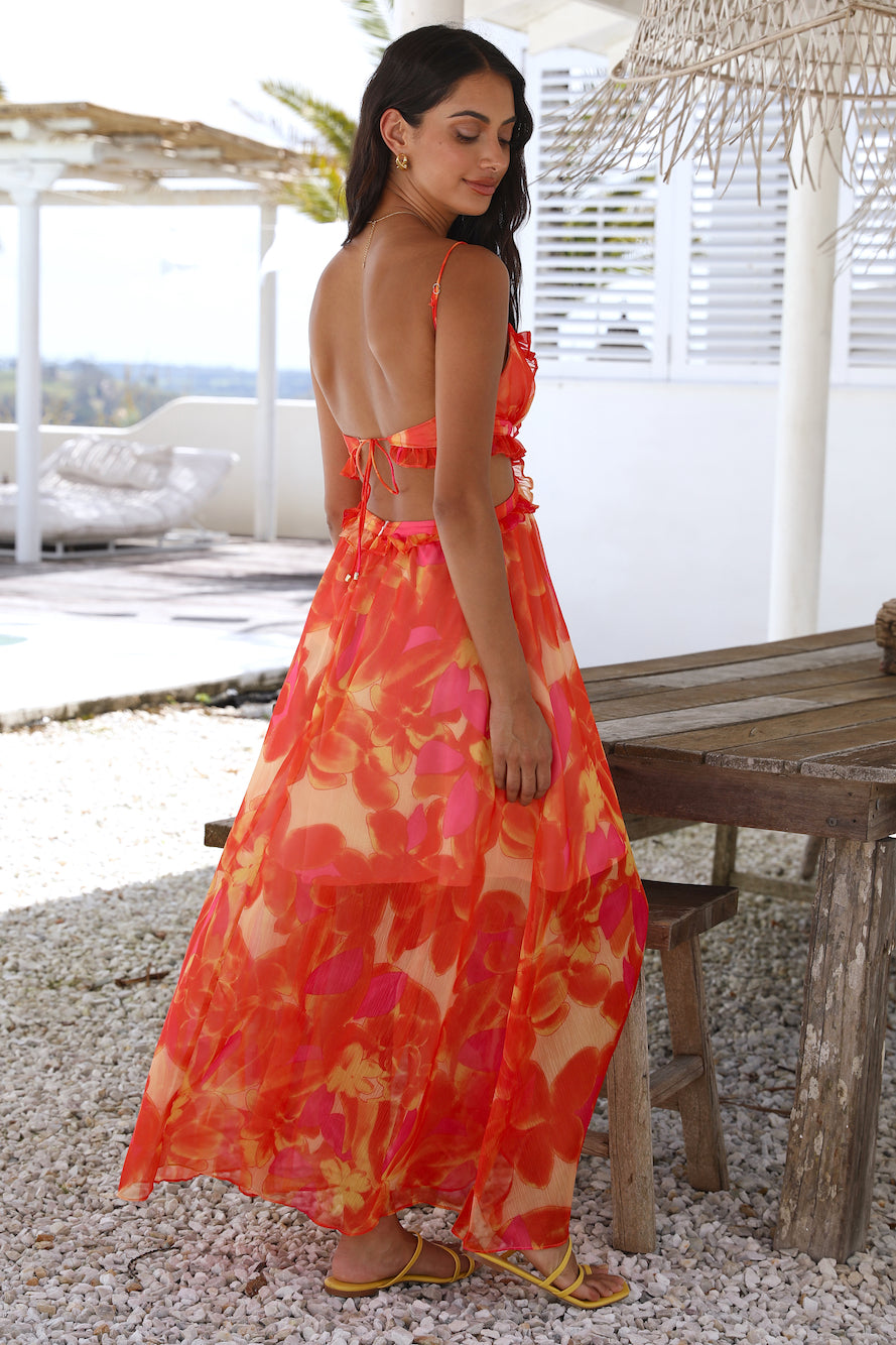 Sweet Music Maxi Dress Orange