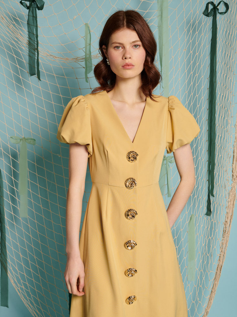 Sandy Swirl Midi Dress