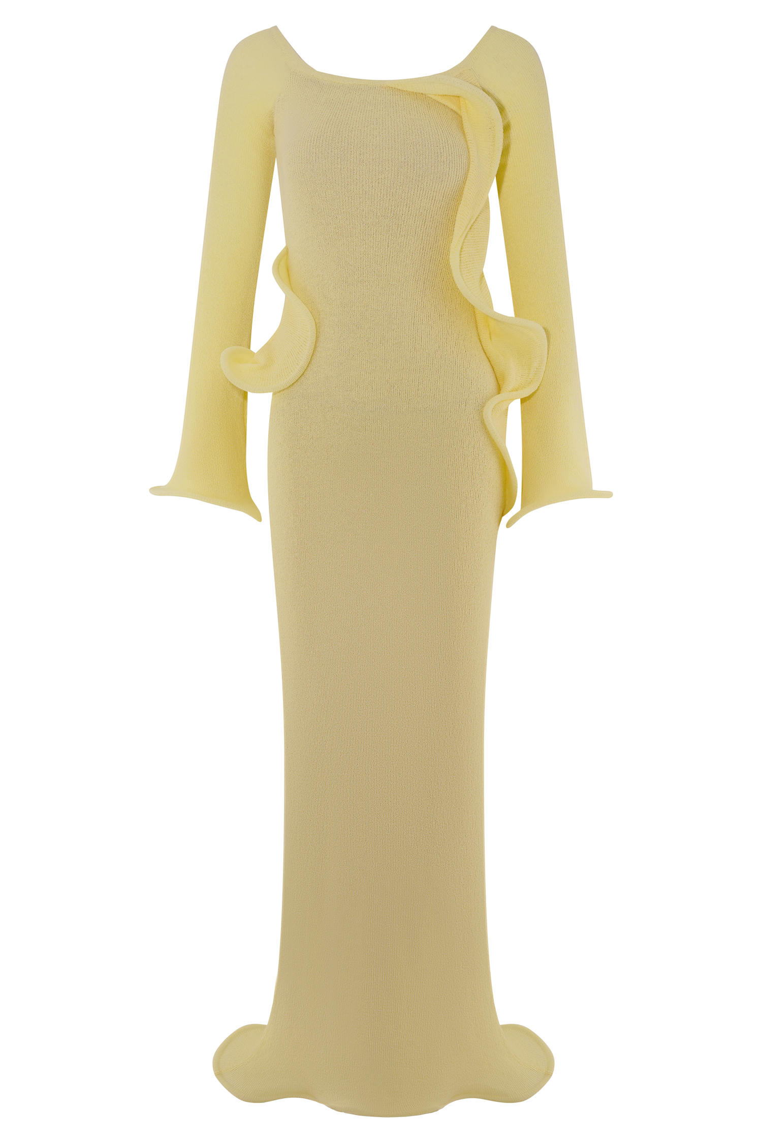Sandrine Off Shoulder Knit Maxi Dress - Lemon