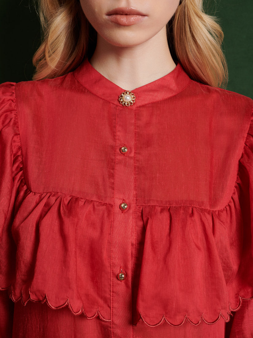 Hazel Scallop Maxi Dress