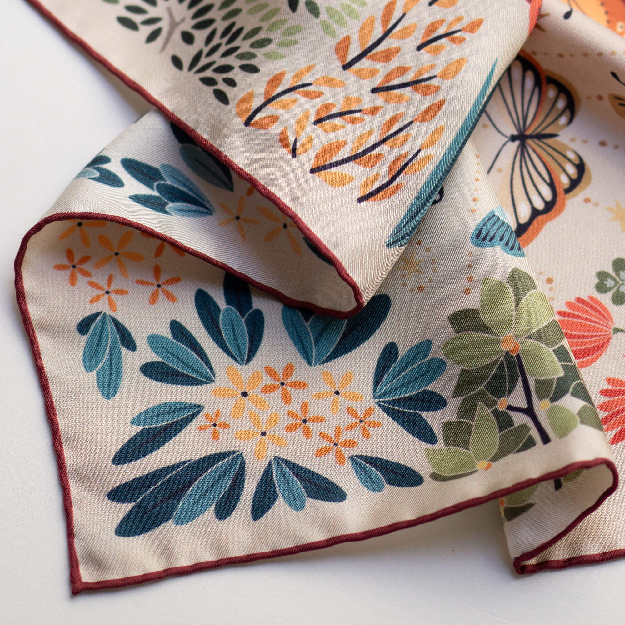 The Moon Butterfly Silk Bandana Scarf