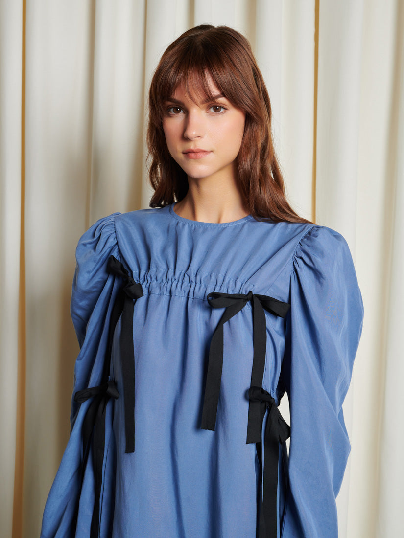 Nes Drawstring Mini Dress