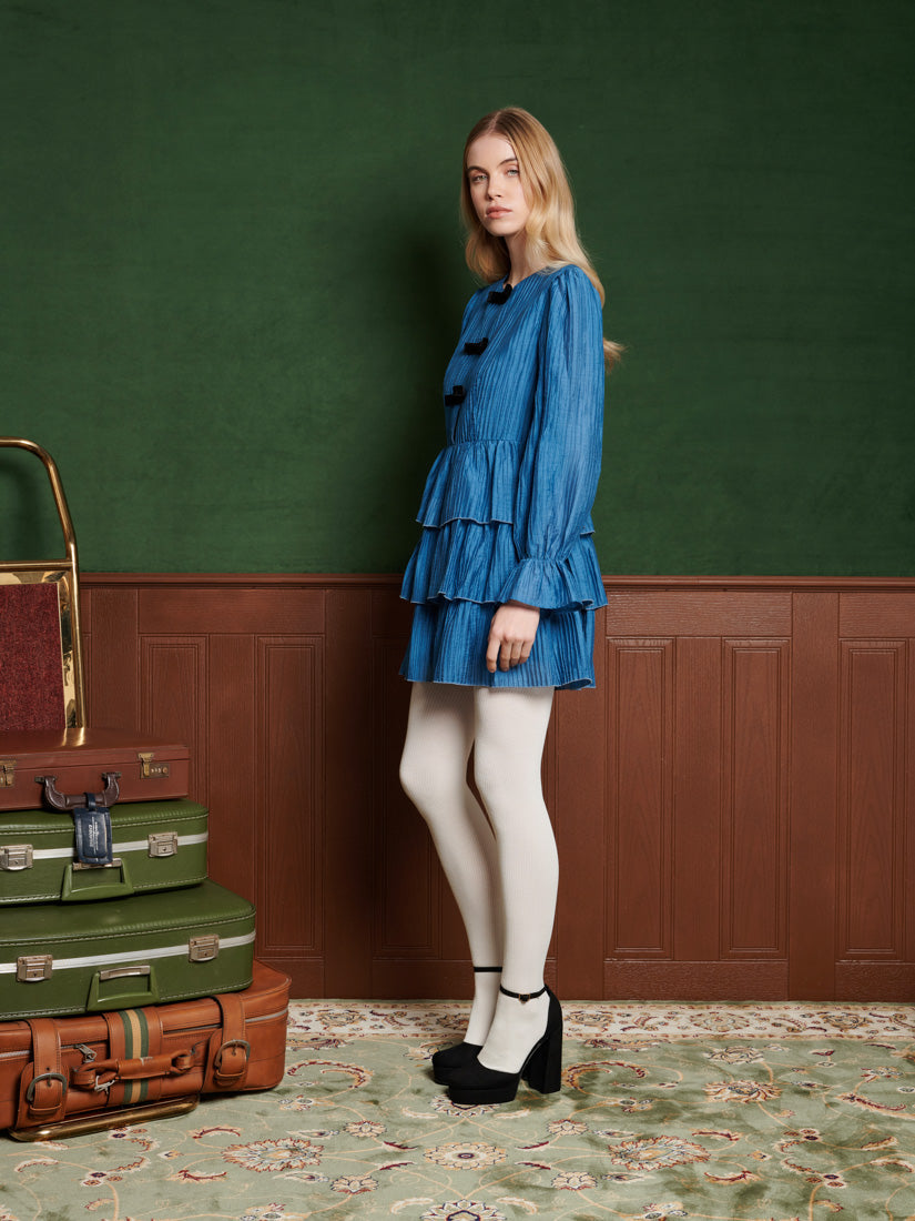 Viola Bow Mini Dress