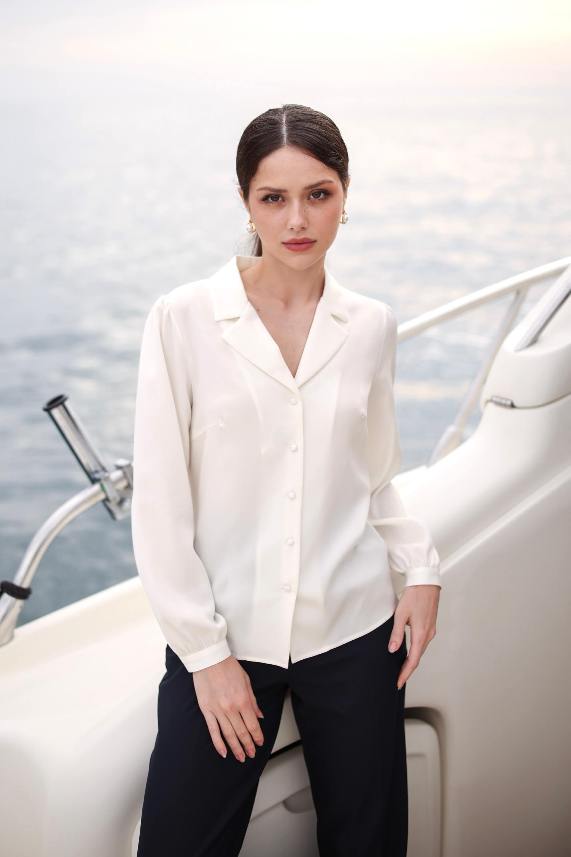 Asya Stretch Silk Blouse