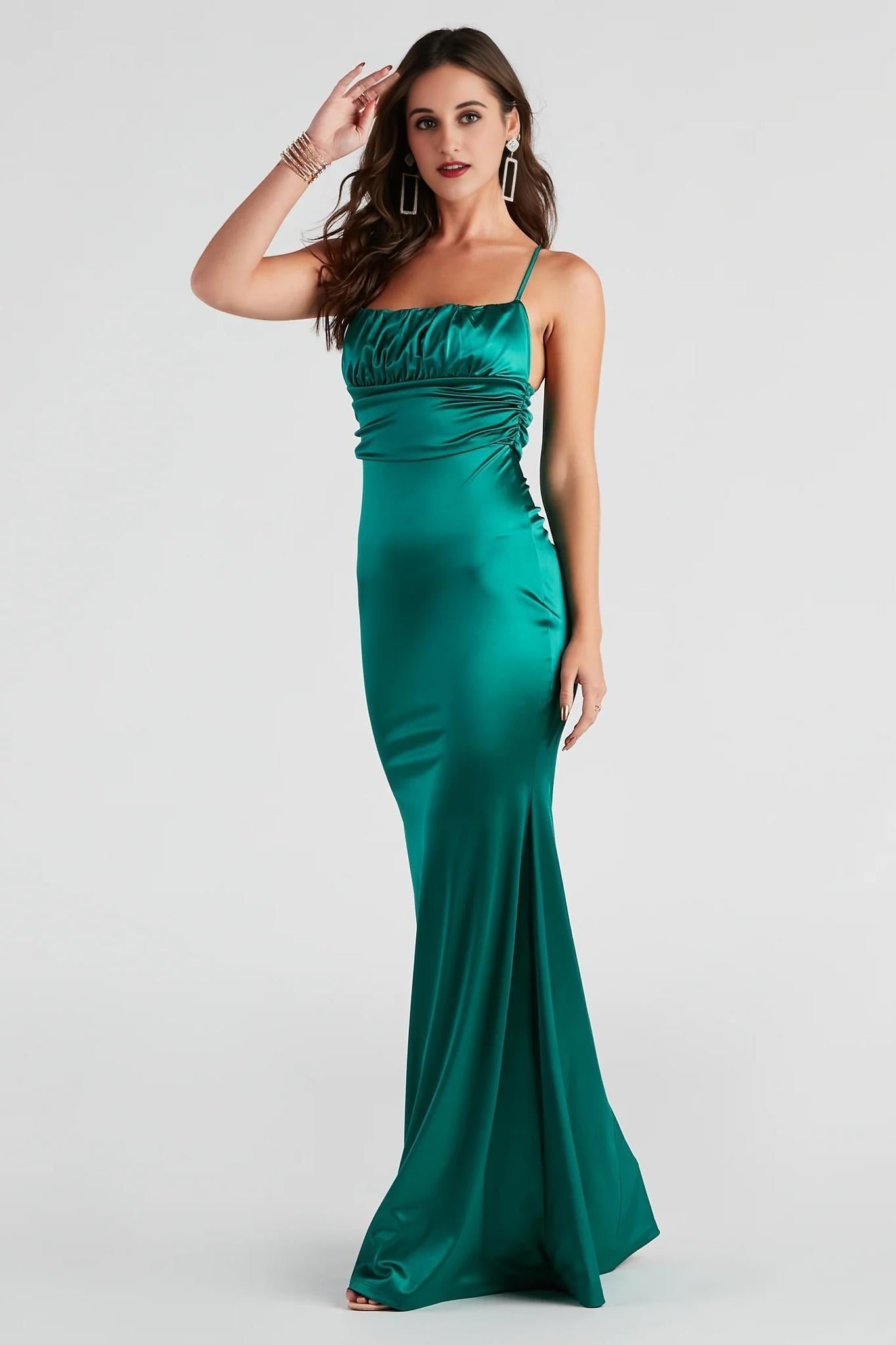 Eva Formal Satin Mermaid Dress