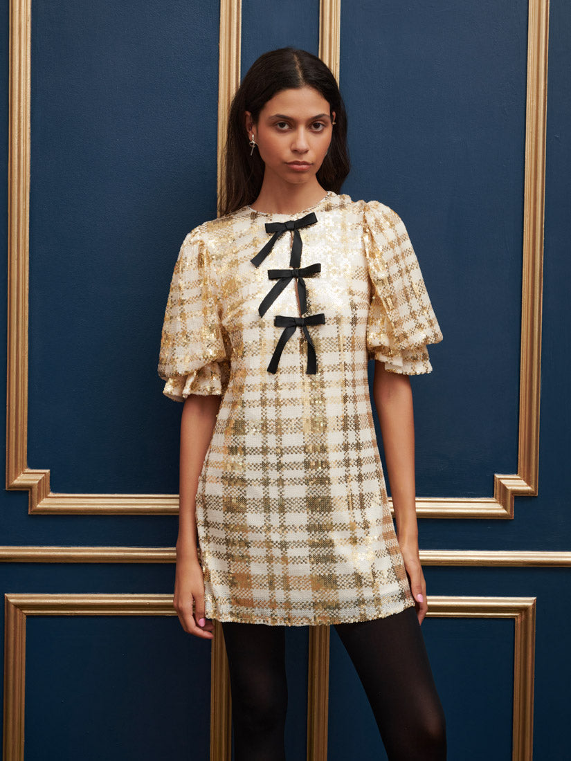 Allusions Sequin Bow Dress