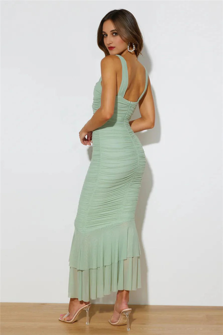 Party Pal Midi Dress Pistachio