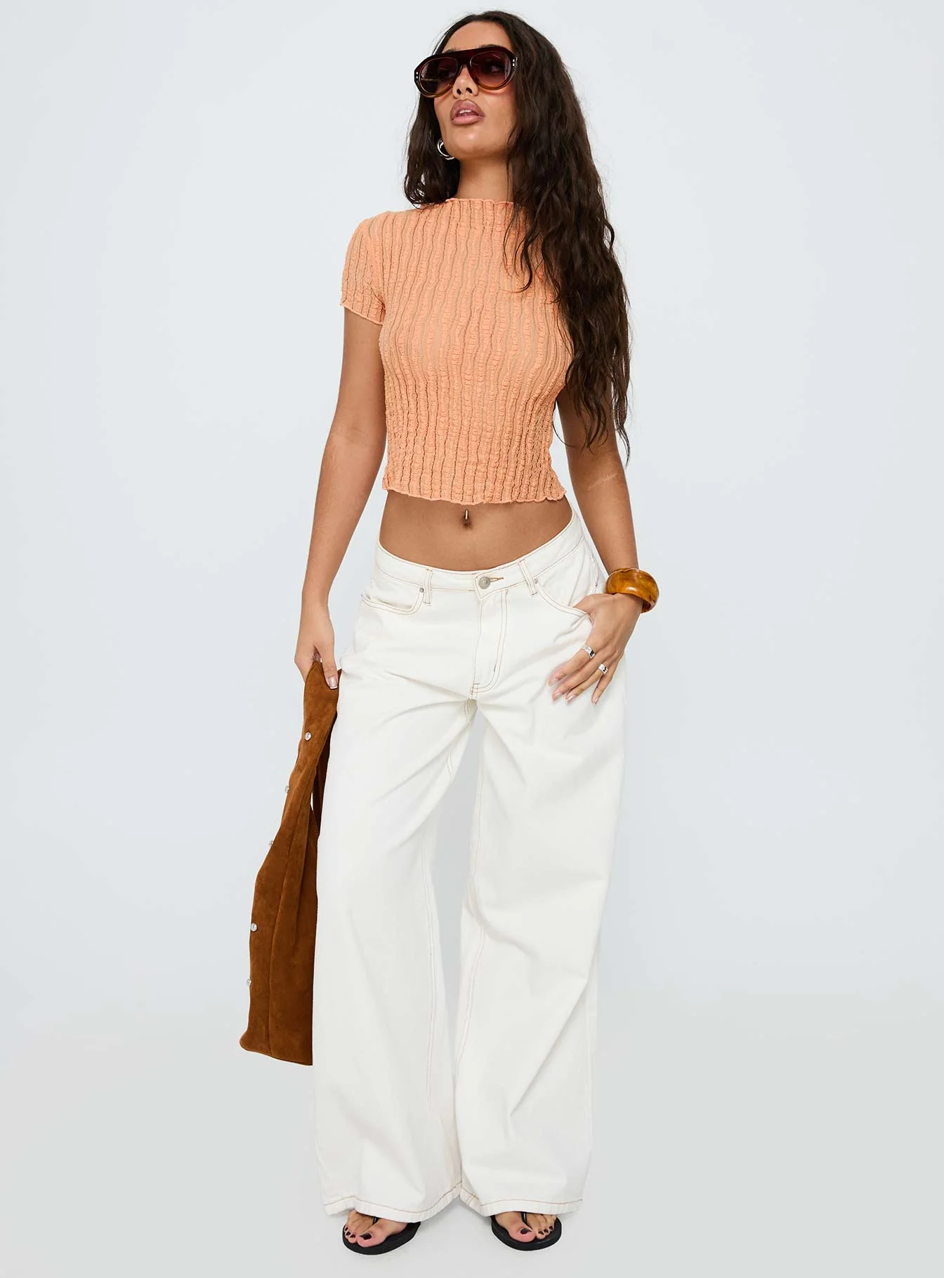 Padra Short Sleeve Top Orange