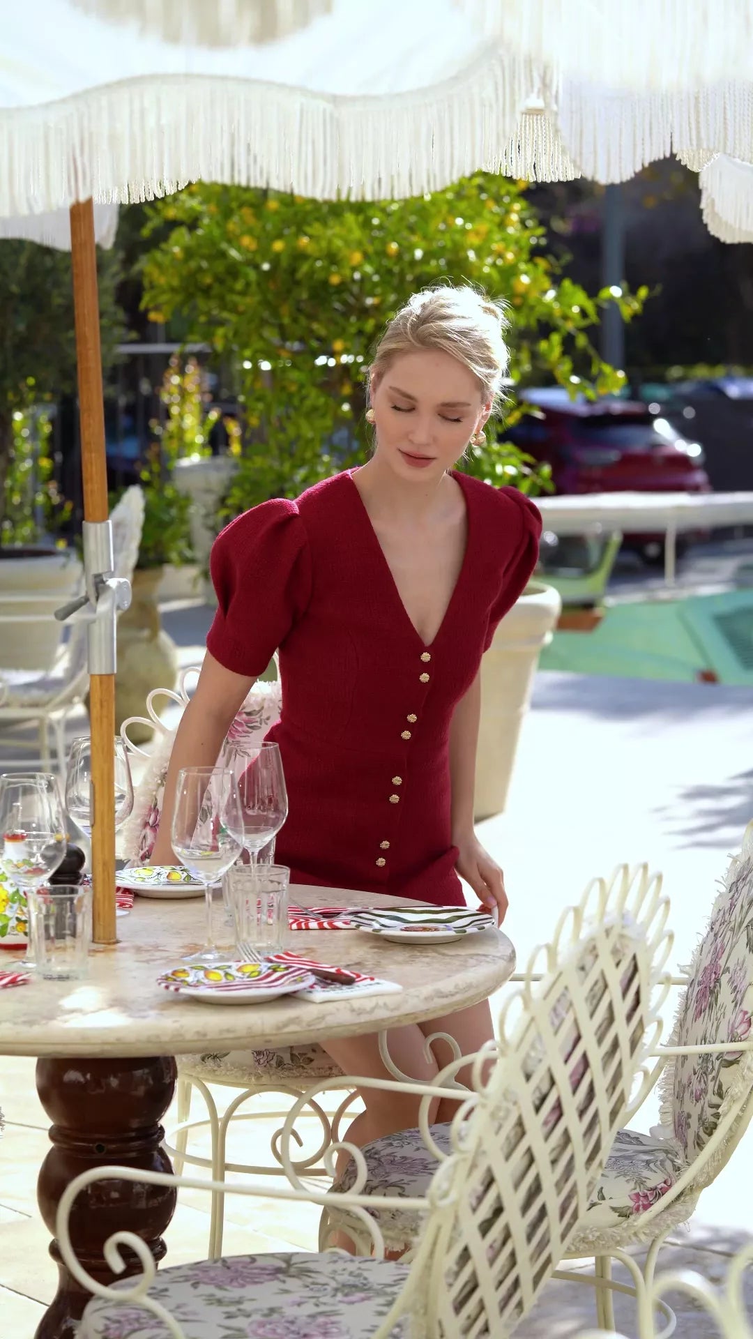 Matilda Cotton Tweed Dress