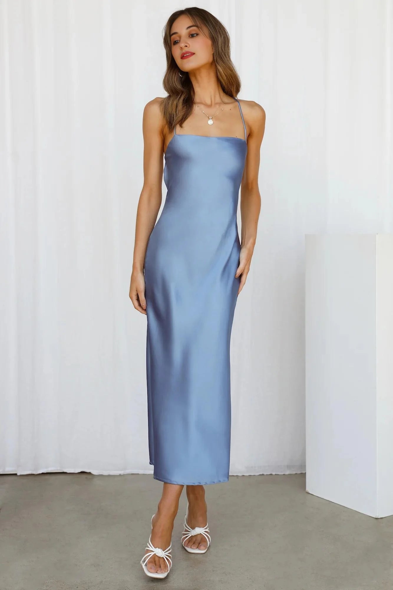 Memory Lanes Midi Dress Blue