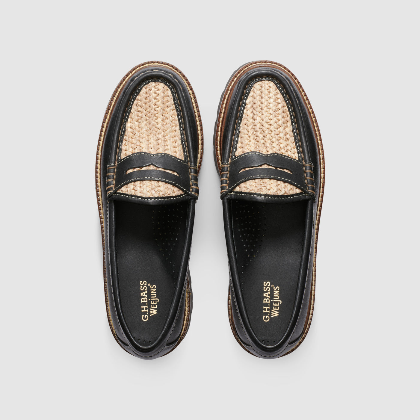WOMENS RAFFIA WHITNEY SUPER LUG LOAFER