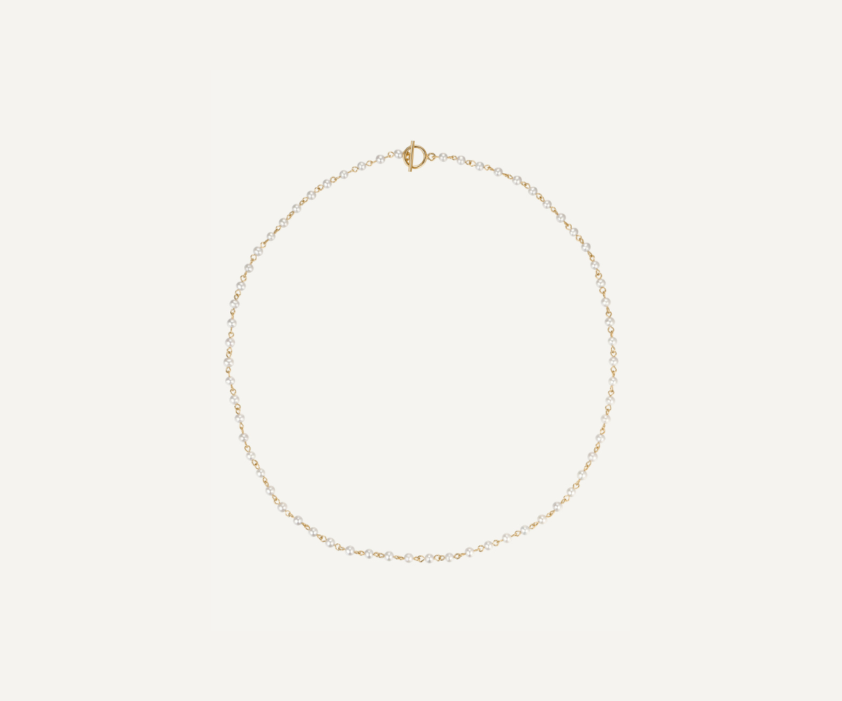 Audrey Pearl Station Necklace