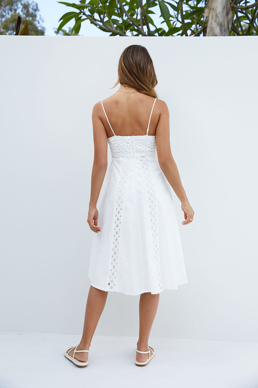Celestial  Midi Dress White