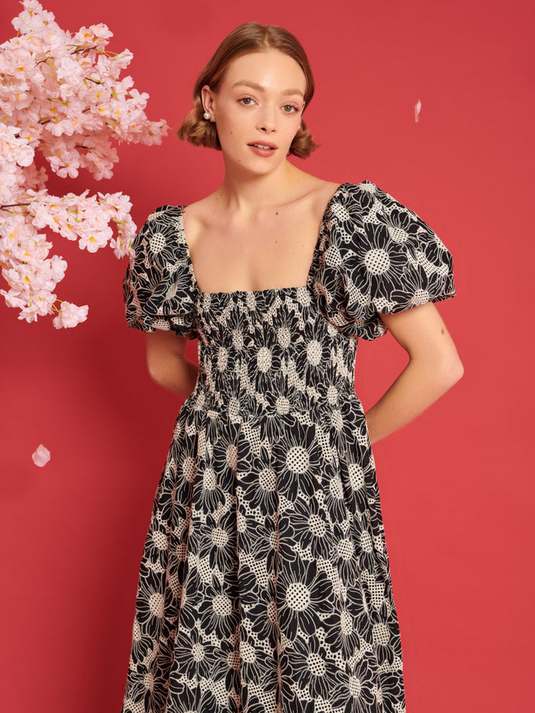 Flower Haze Midi Dress