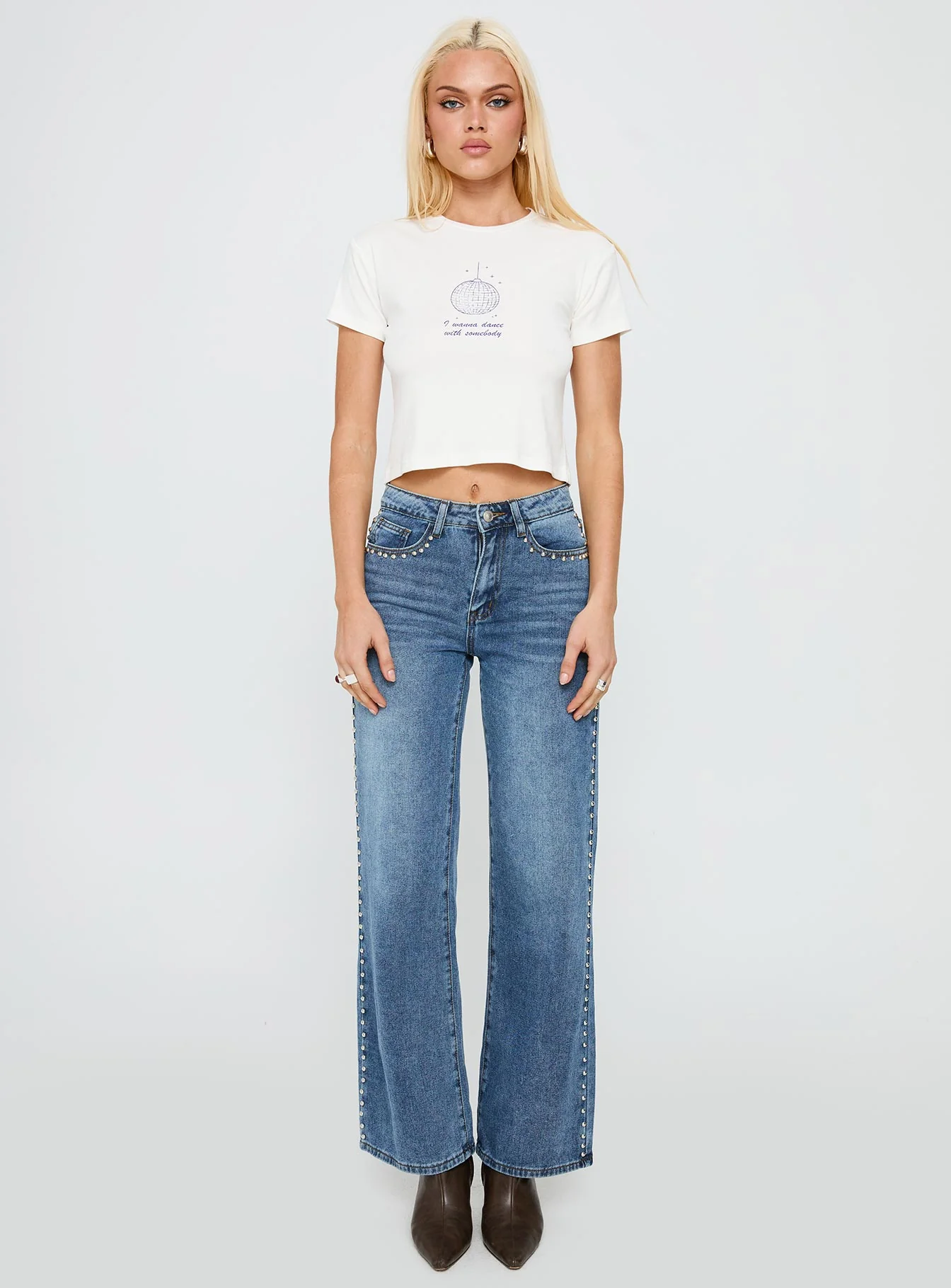 My Girl Graphic Top White