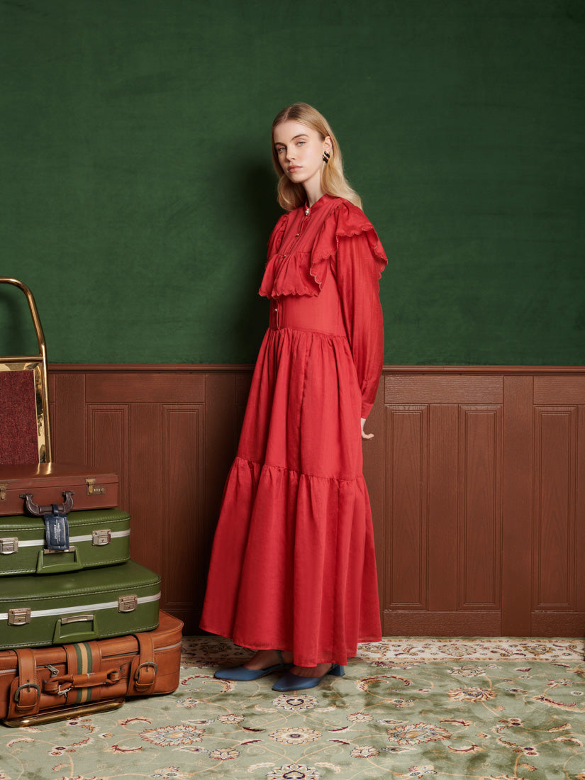 Hazel Scallop Maxi Dress