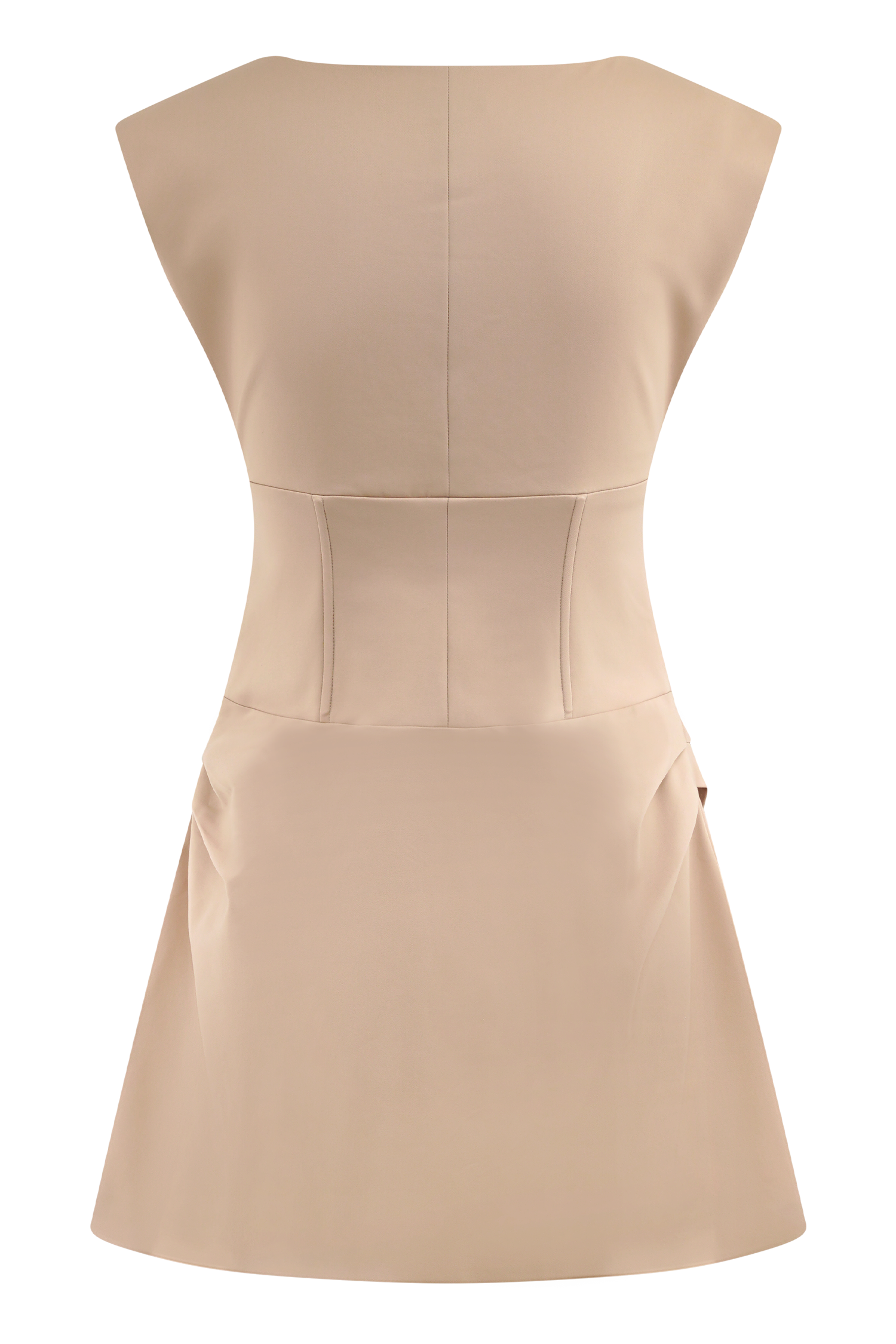 Doris Sleeveless Mini Dress - Camel