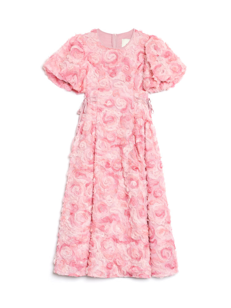 Rose Finch Tulle Midi Dress