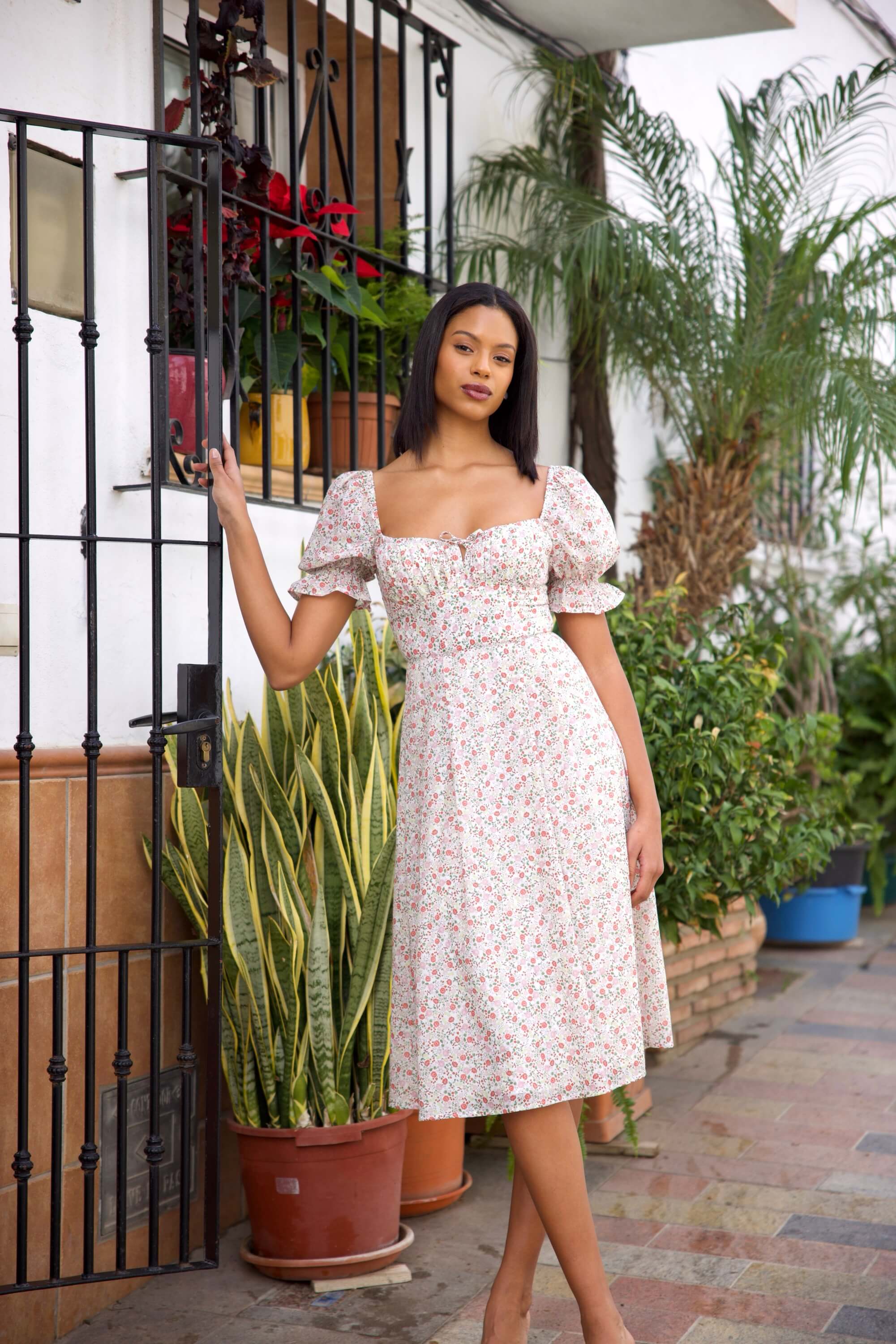 Mira Puffed Sleeve Dress