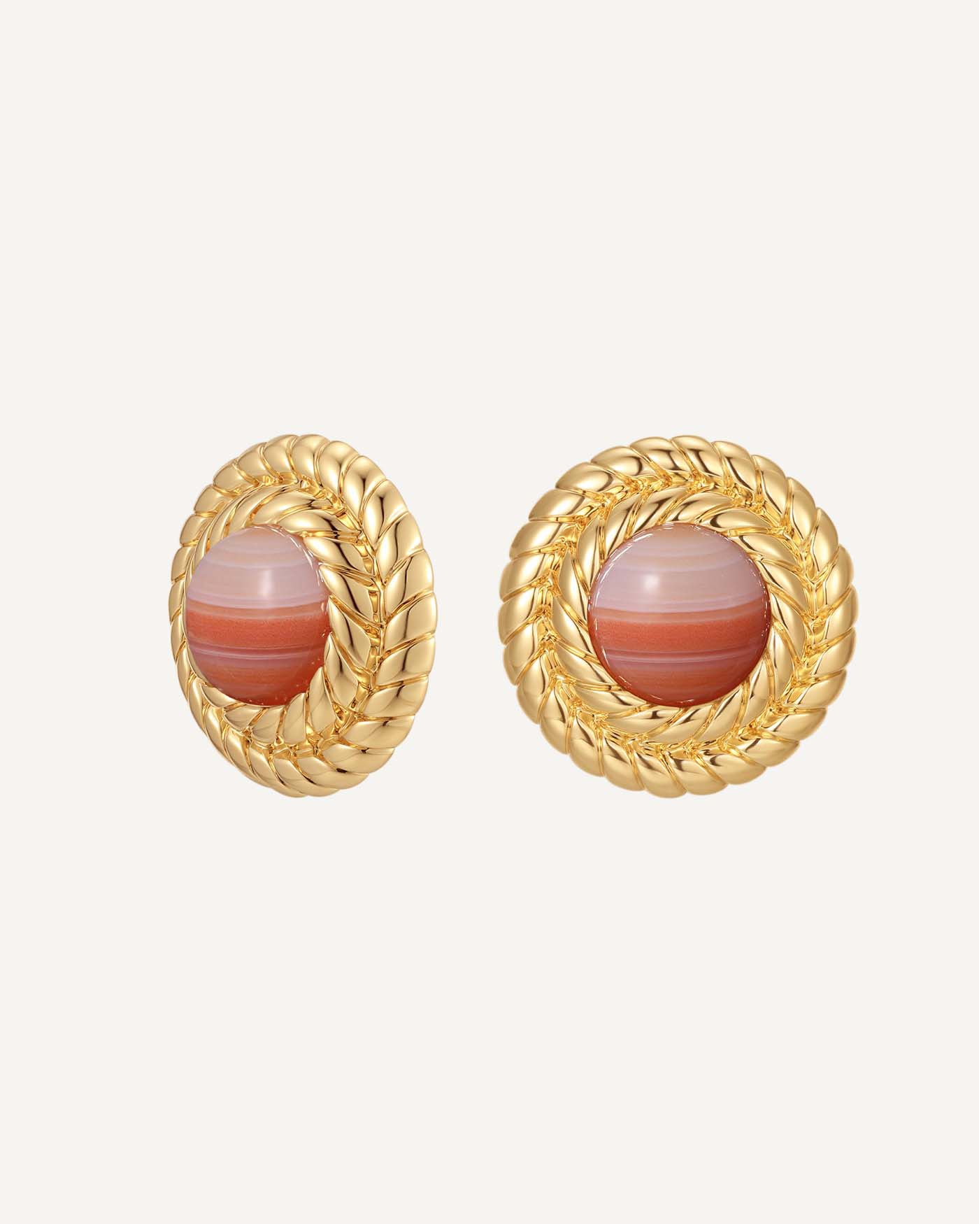 August Birthstone Earrings - Sardonyx