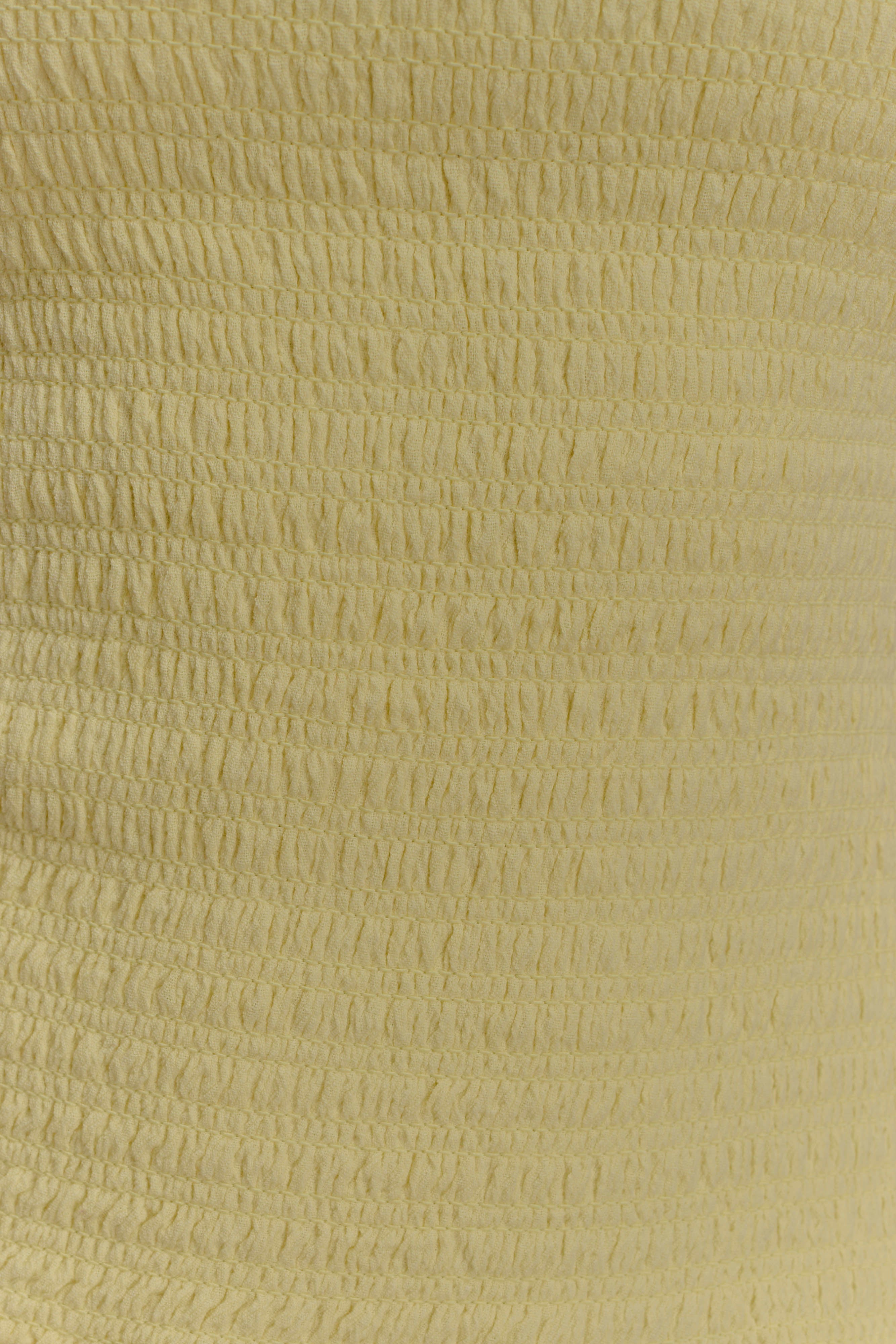 Maureen Cotton Shirring Maxi Dress - Lemon