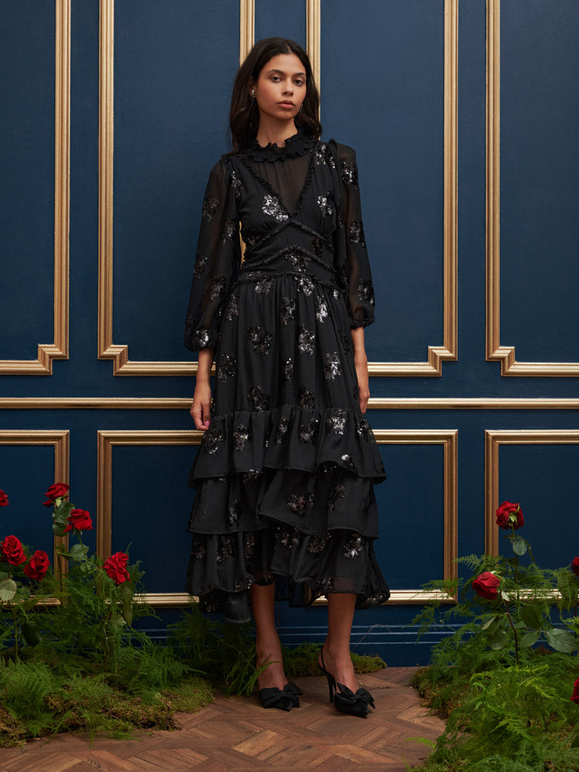 Gala Flower Maxi Dress