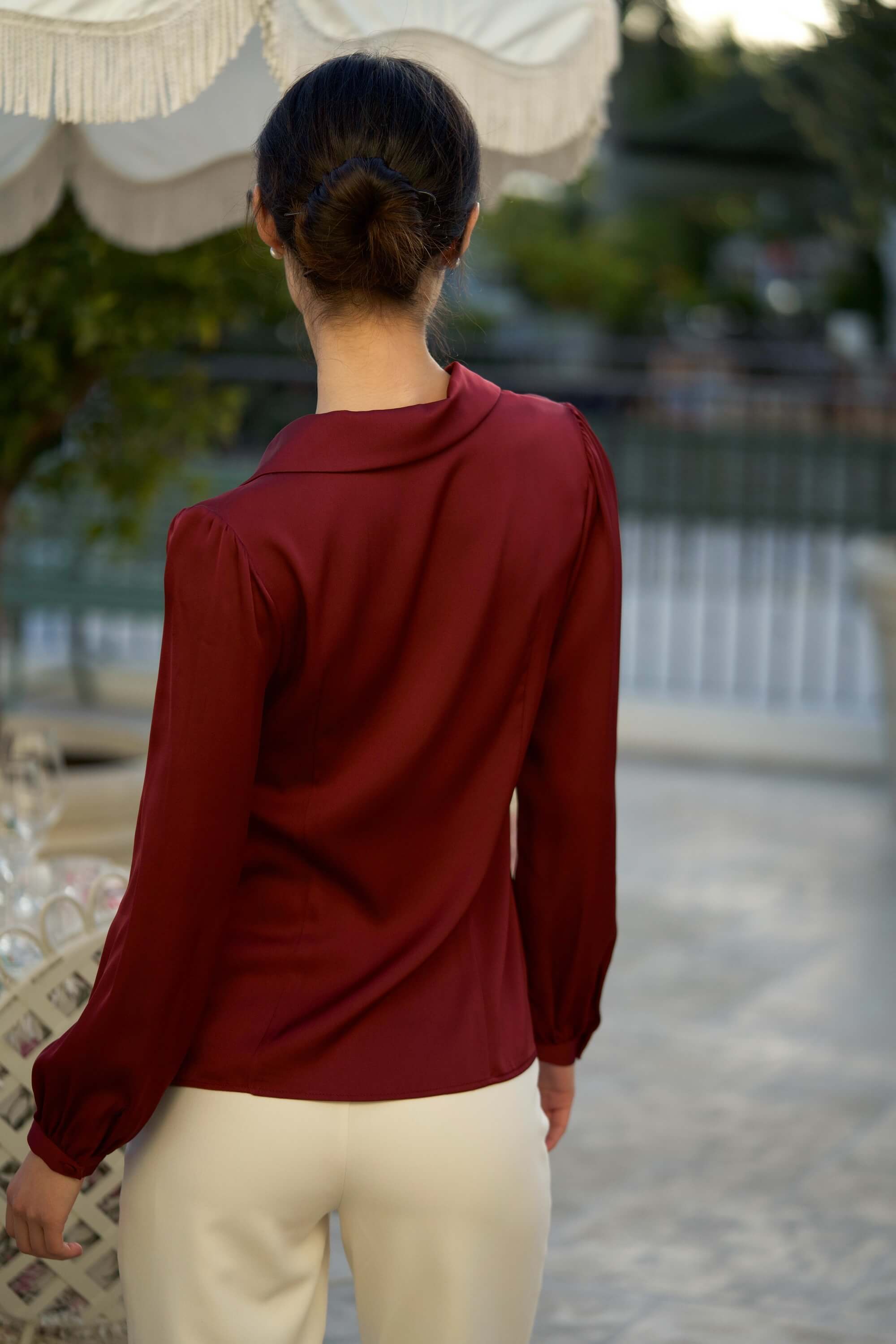 Asya Stretch Silk Blouse