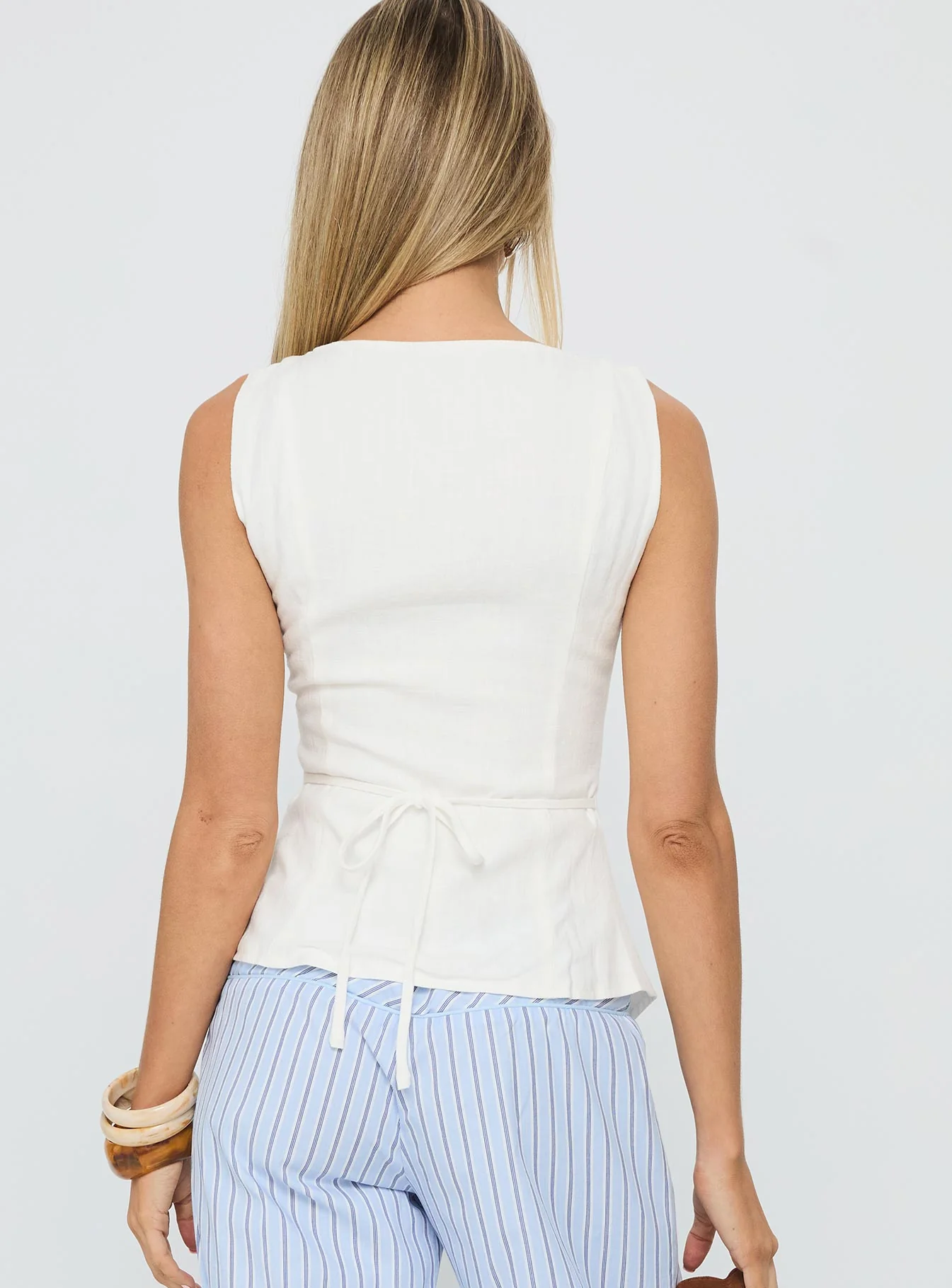 Dulcinea Longline Vest Top White