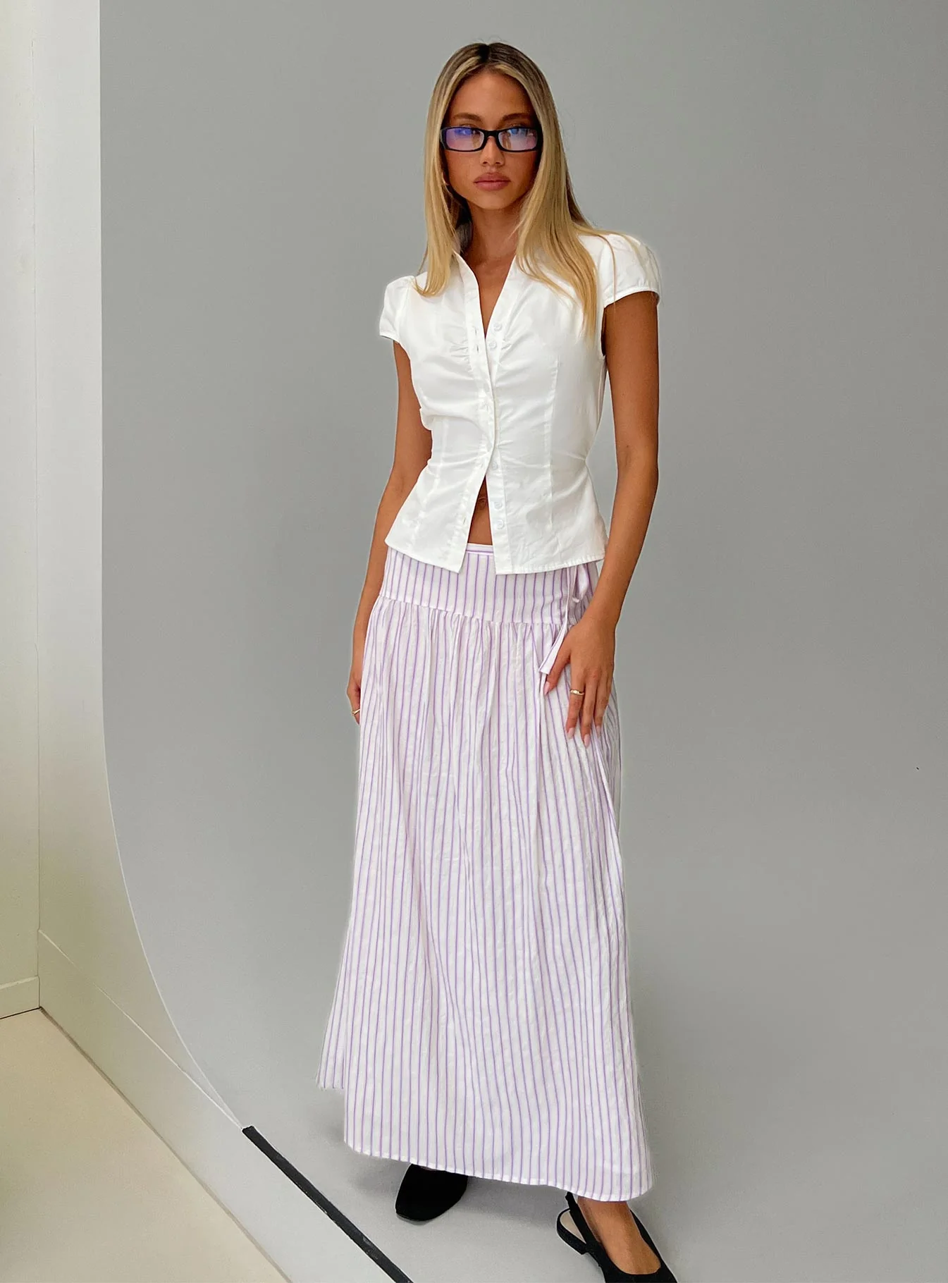 Antheia Maxi Skirt White Multi