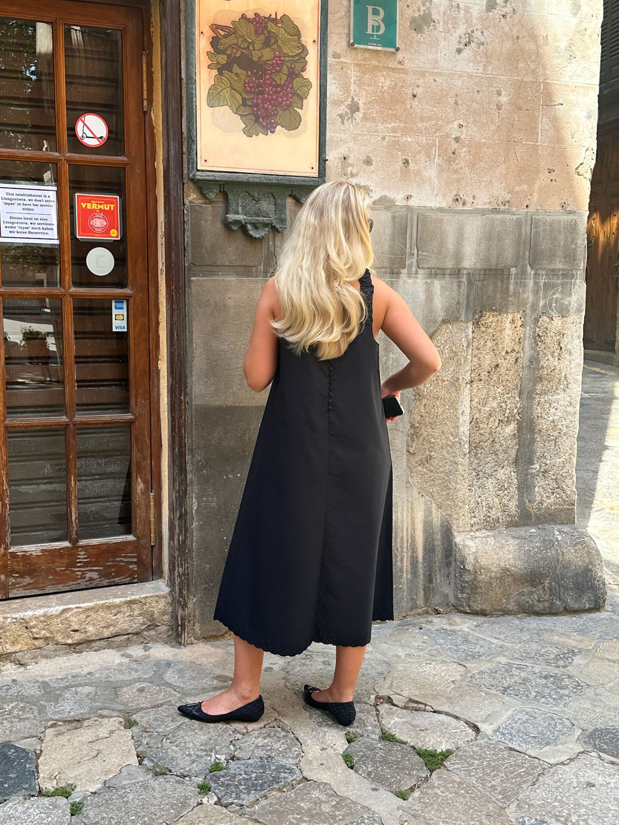 Breezy Embroidered Dress Black