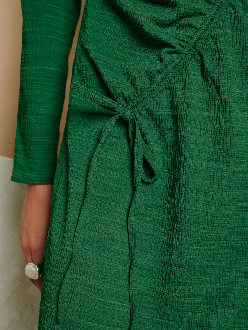 Isra Drawstring Midi Dress