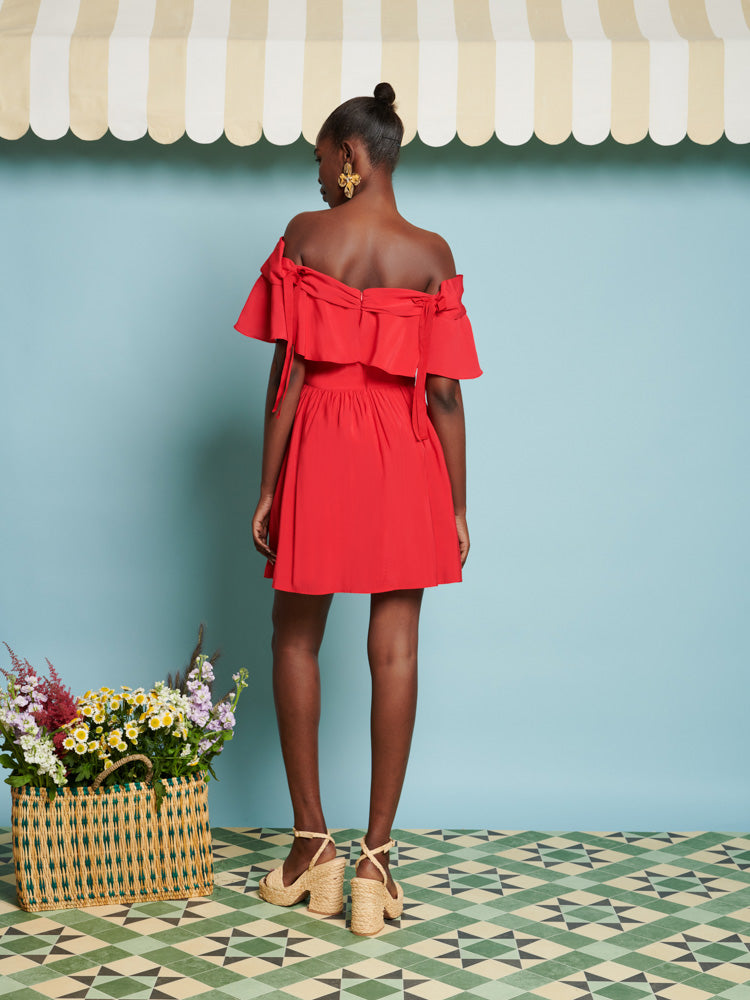 Watermelon Bow Mini Dress