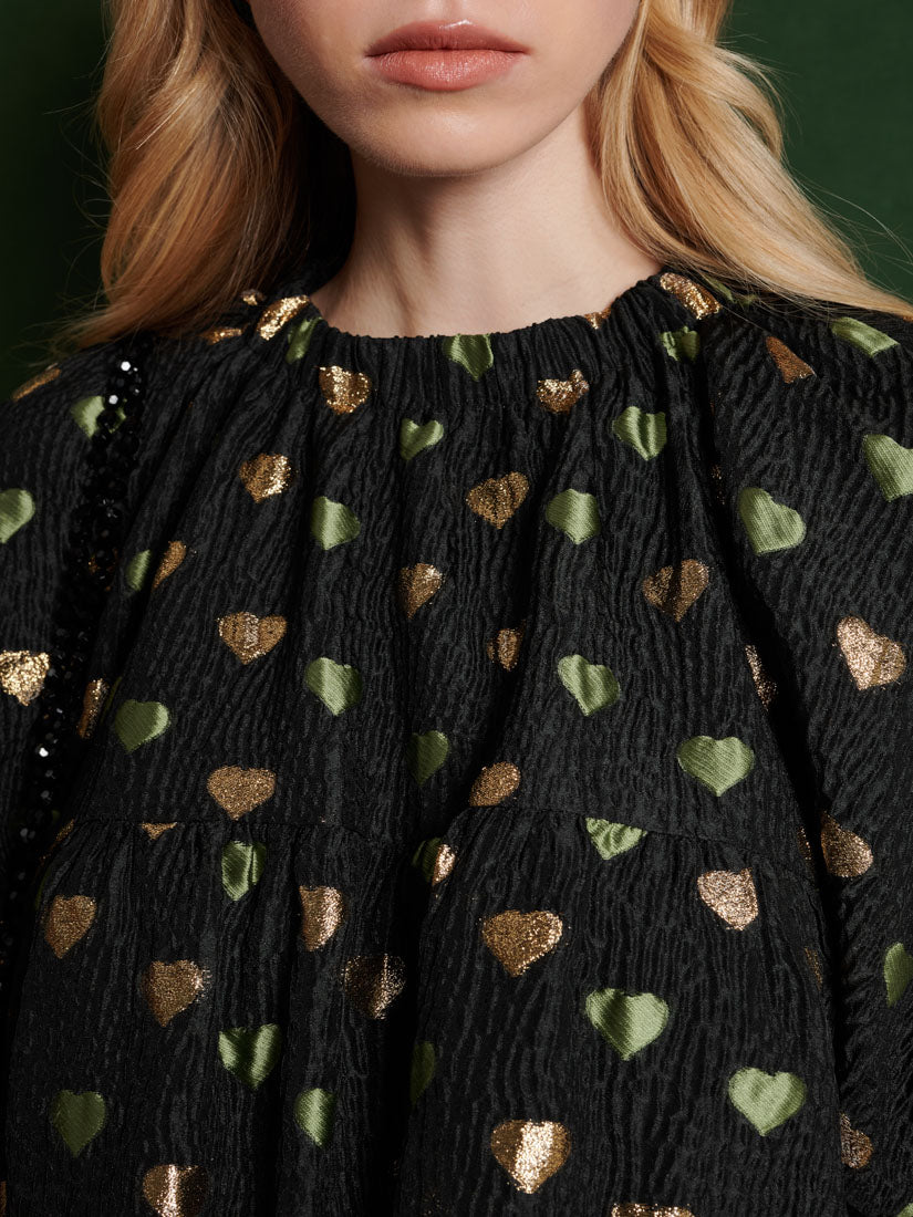 Carriage Hearts Jacquard Dress