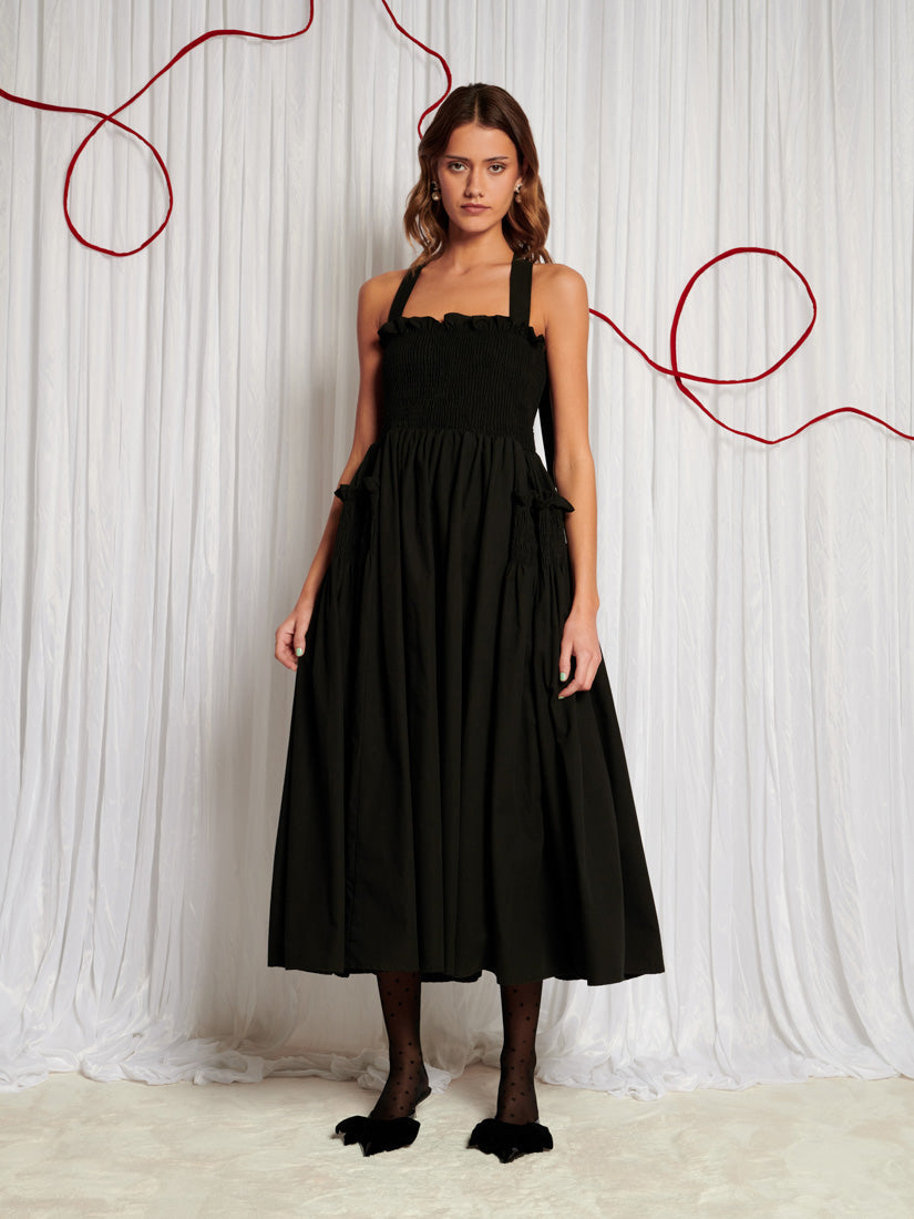 Heartstrings Cross Straps Midi Dress