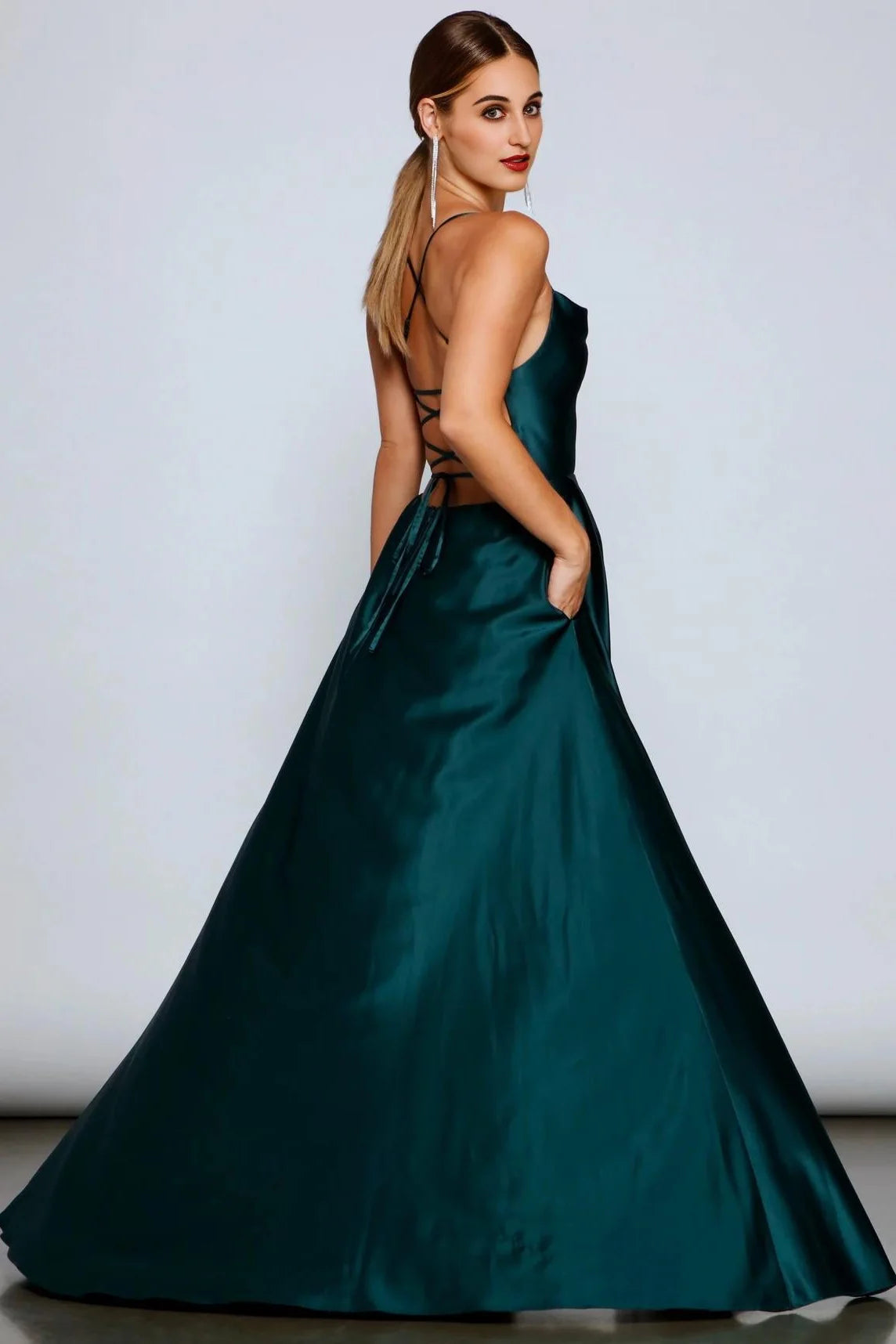 Marixa Formal Lace-Up A-Line Dress