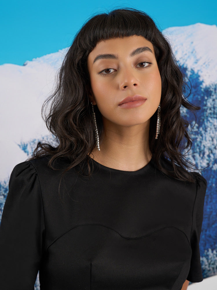 Anya Seamed Midi Dress