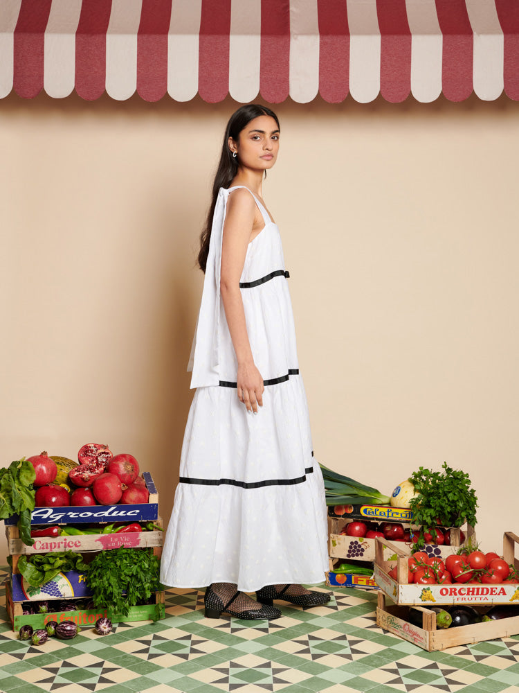 Meadow Jacquard Midi Dress