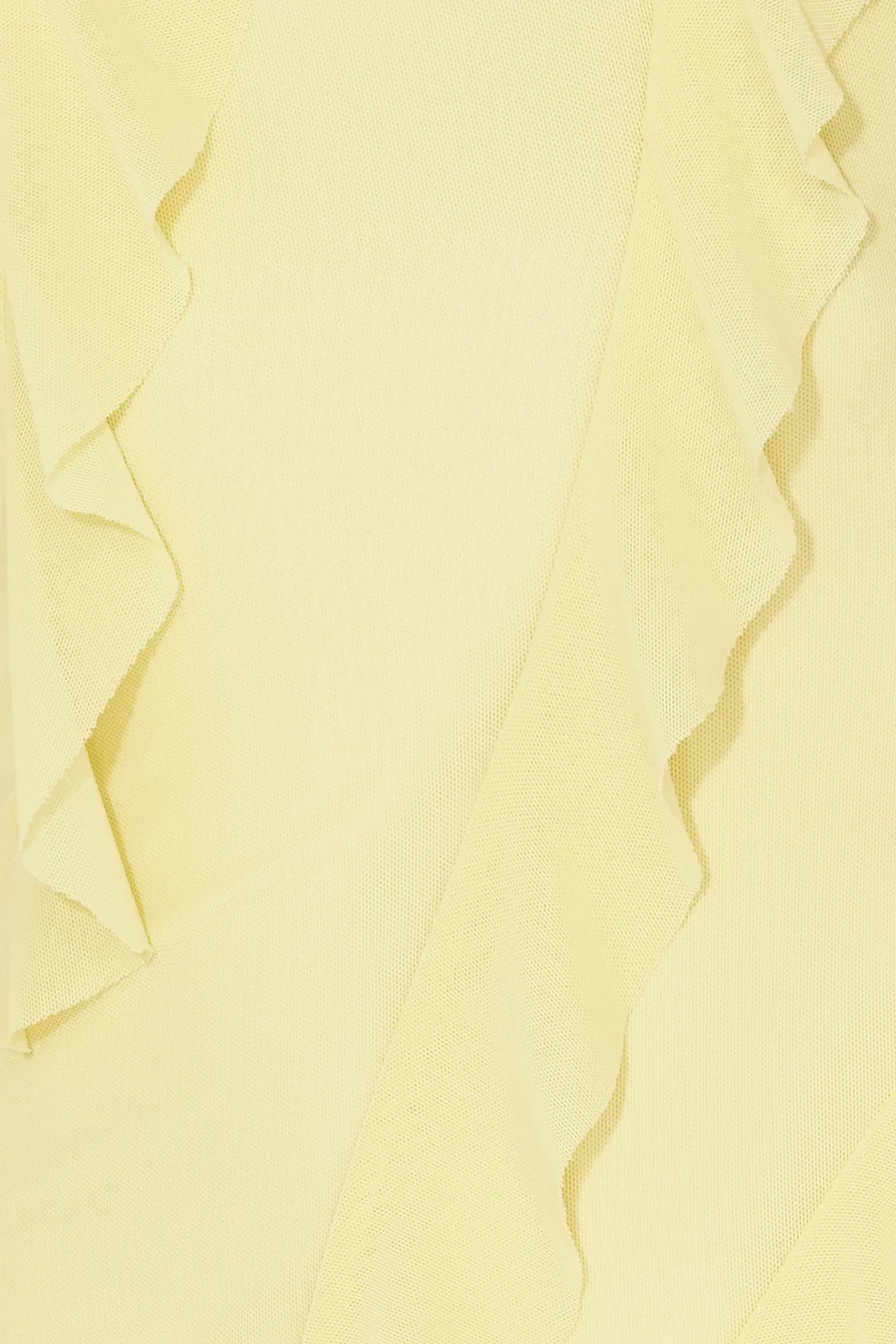 Gleaming Days Mesh Frill Maxi Dress Yellow