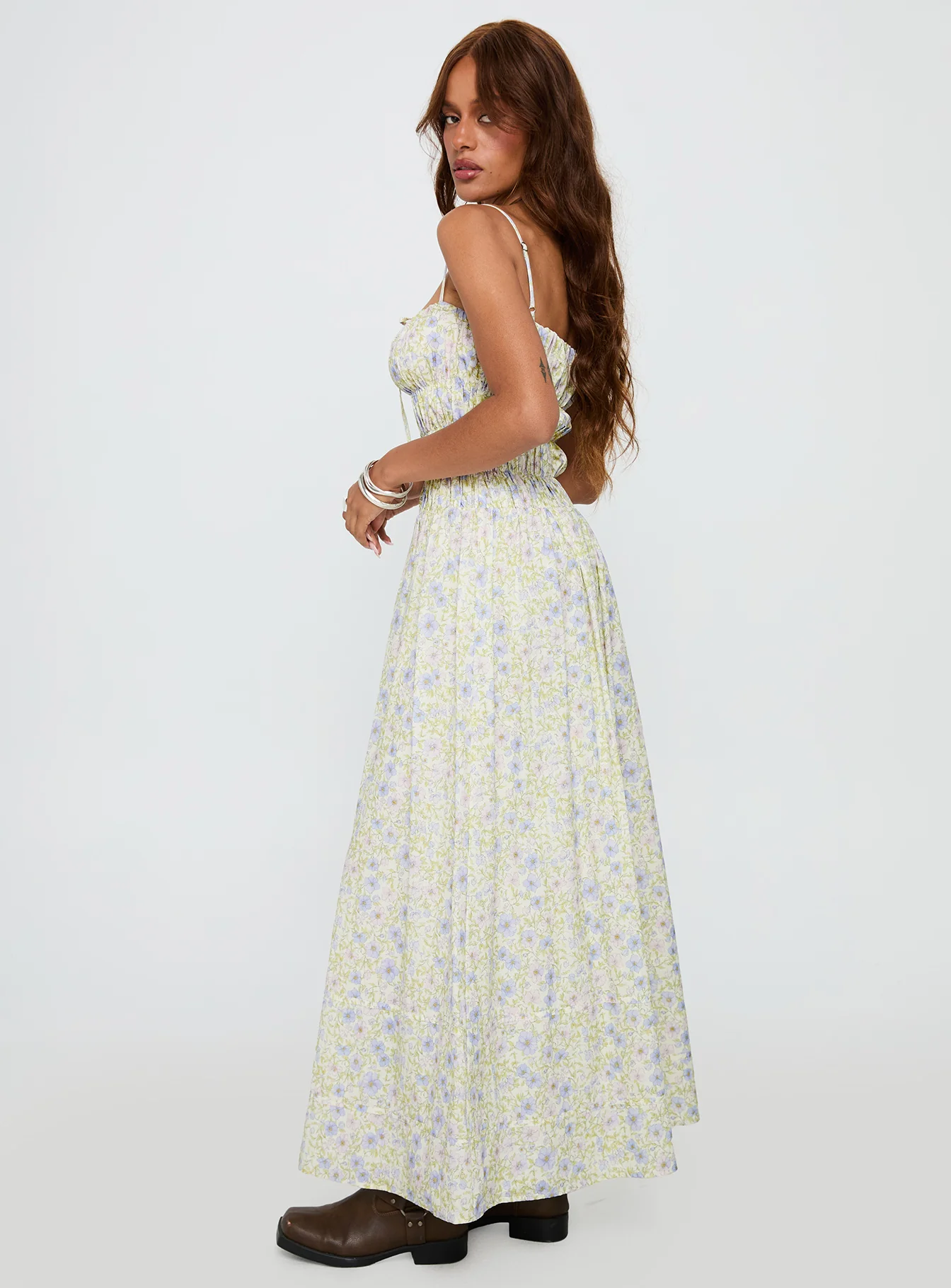 Loralei Shirred Maxi Dress Floral
